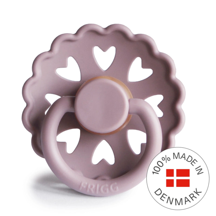 FRIGG Fairytale Pacifier 2 Pack Latex - Twilight Mauve and White Lilac