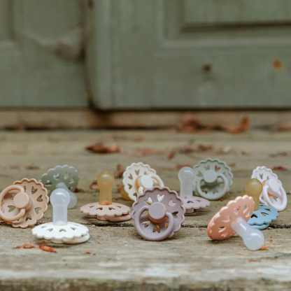 FRIGG Fairytale Pacifier 2 Pack Latex - Twilight Mauve and White Lilac