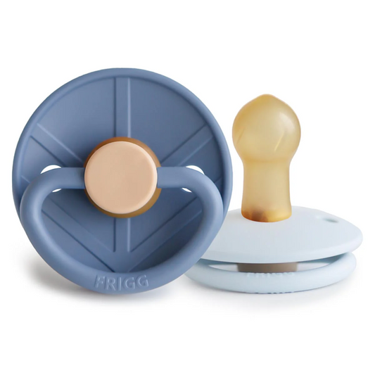 FRIGG Little Viking Pacifier 2 Pack Latex - Ocean and Powder Blue
