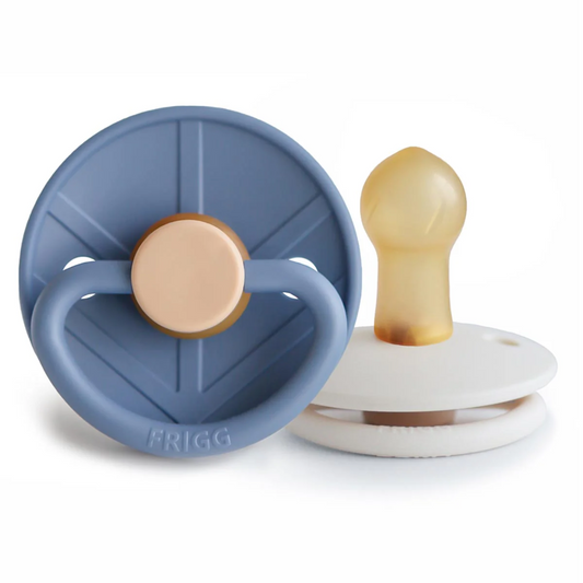 FRIGG Little Viking Pacifier 2 Pack Latex - Ocean and Cream