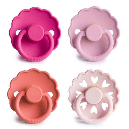FRIGG 4-Pack Pacifiers - Latex - Rosy Romance