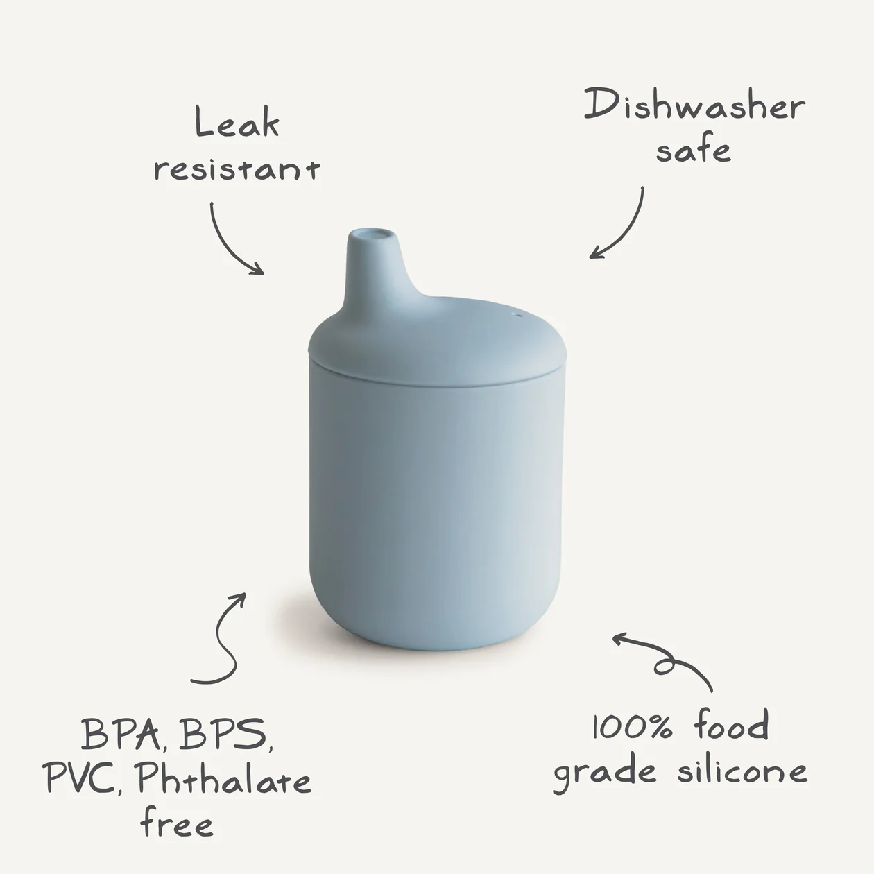 Silicone Sippy Cup - Natural