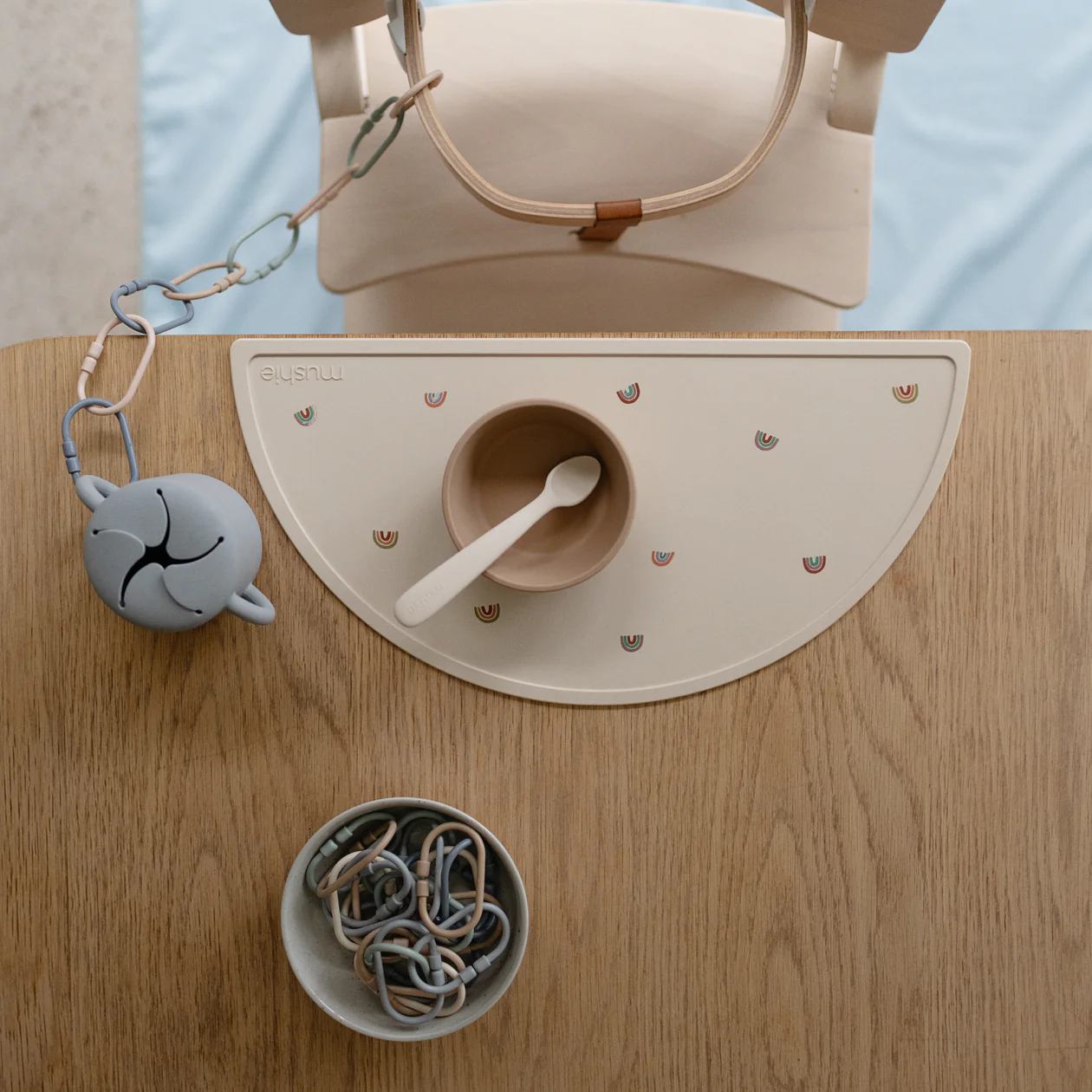 Silicone Suction Bowl - Natural