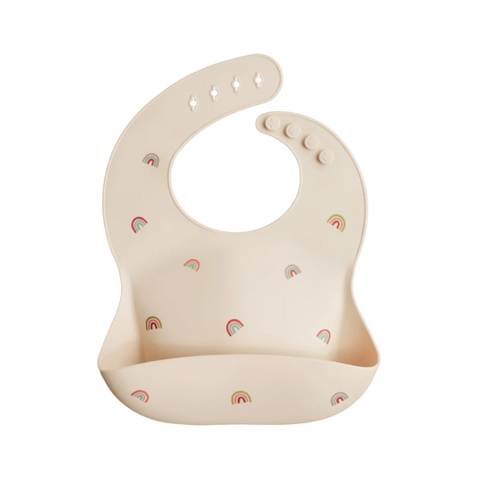 Silicone Baby Bib - Rainbows