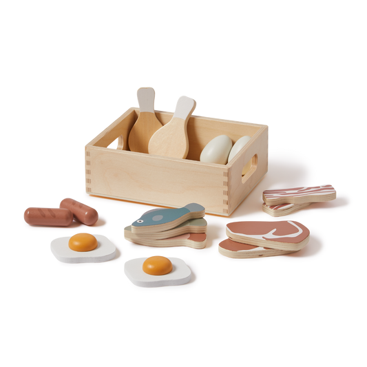 FISH & MEAT, 13 PCS, HANDPAINTED