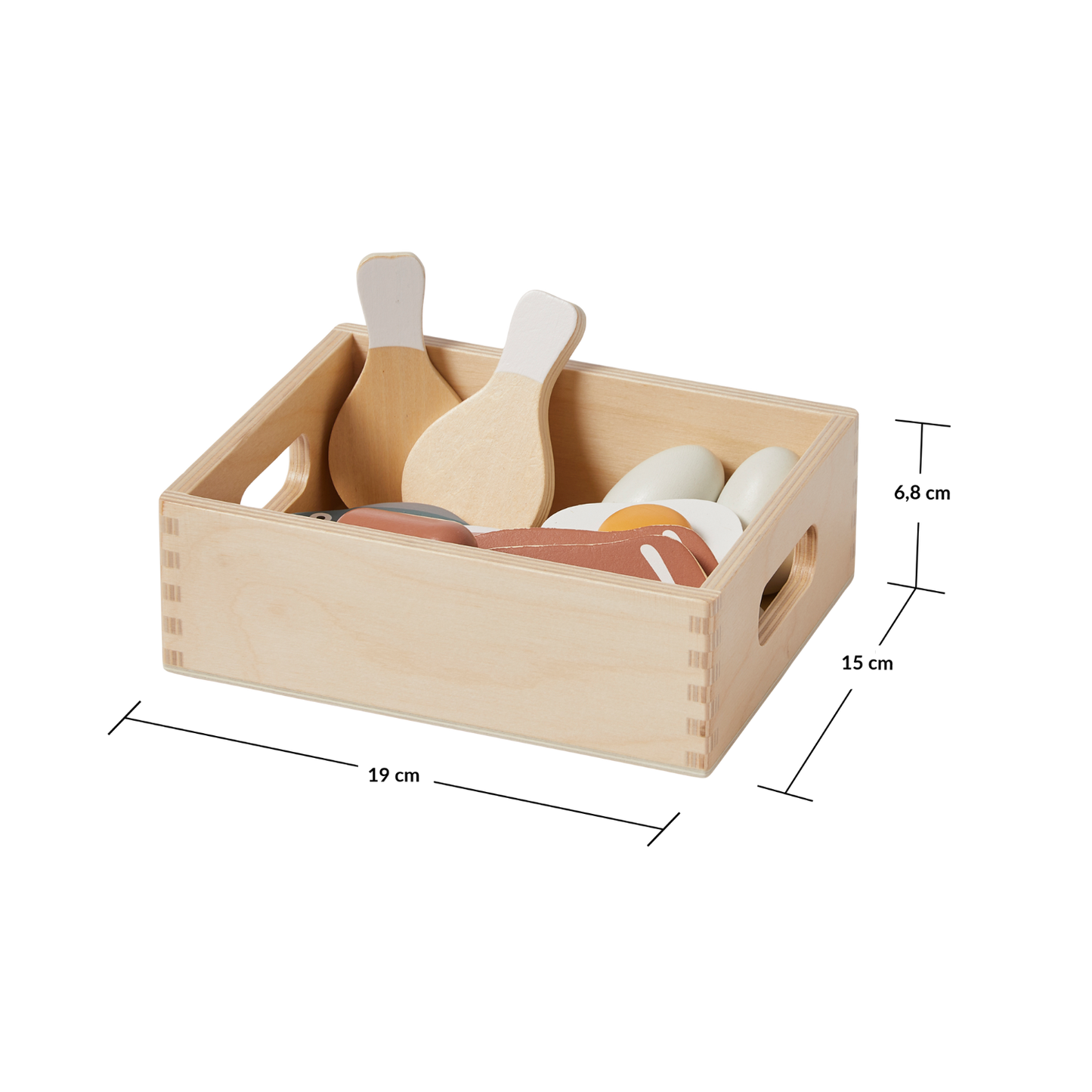 FISH & MEAT, 13 PCS, HANDPAINTED