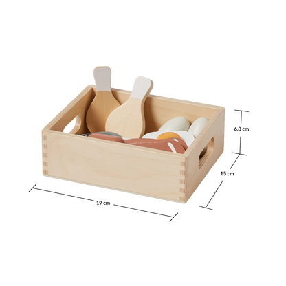 FISH & MEAT, 13 PCS, HANDPAINTED