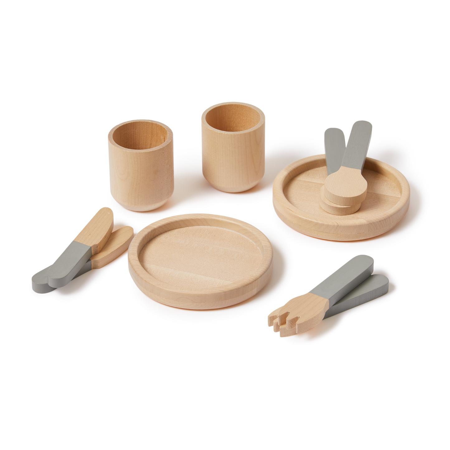 TABLEWARE, 10 PCS, HANDPAINTED, GREEN