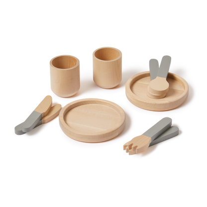 TABLEWARE, 10 PCS, HANDPAINTED, GREEN