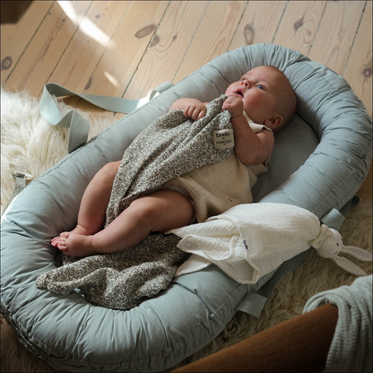 Elodie Portable Baby Nest - Mineral Green