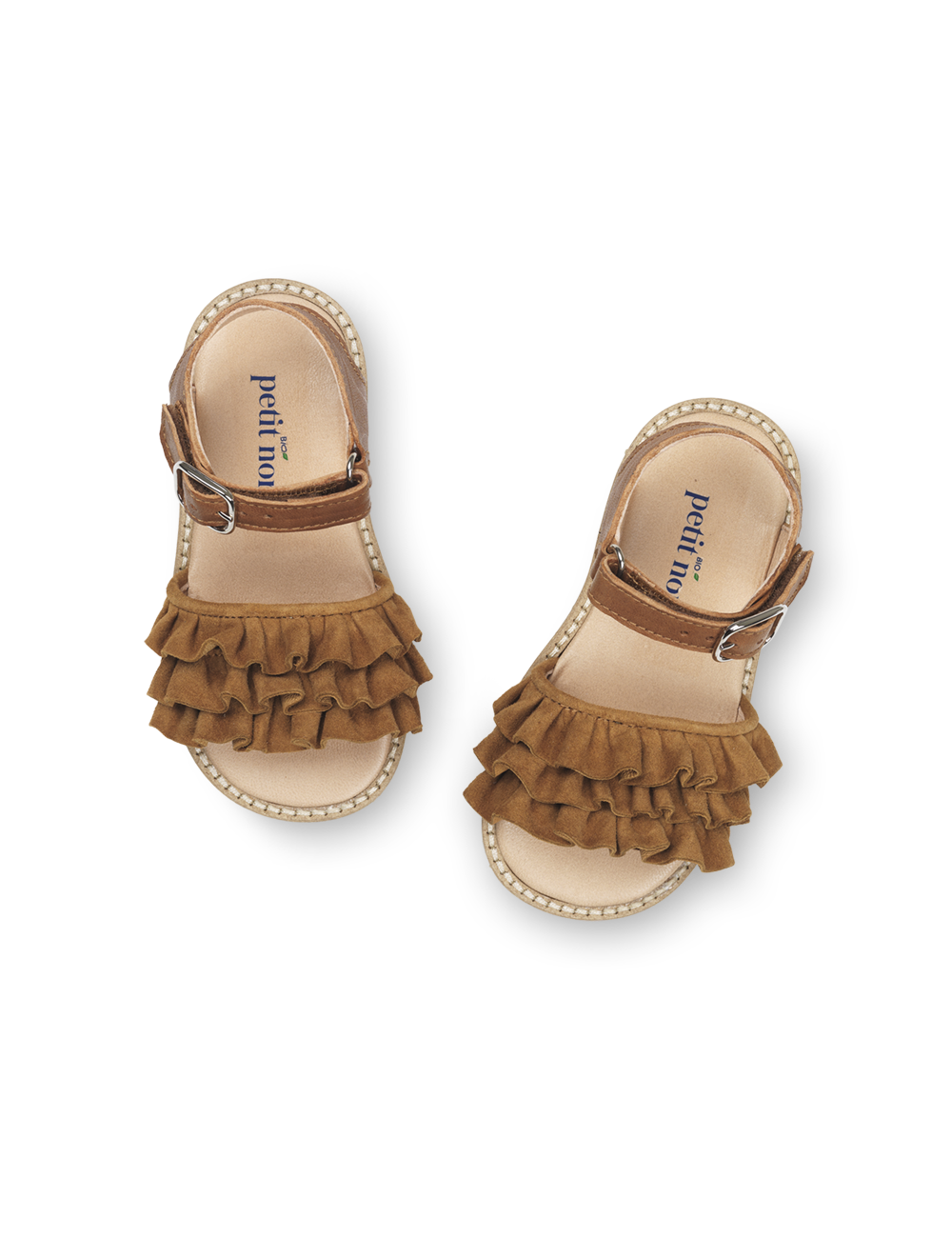 Ruffles Sandal Cognac