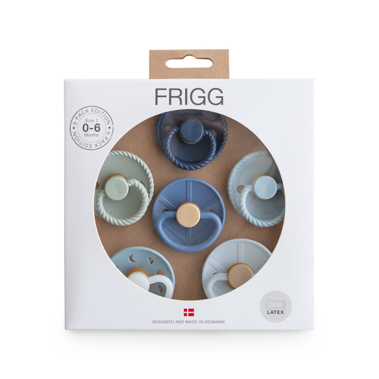 FRIGG 6-Pack Pacifiers - Latex - Endless Sea