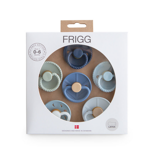 FRIGG 6-Pack Pacifiers - Latex - Endless Sea