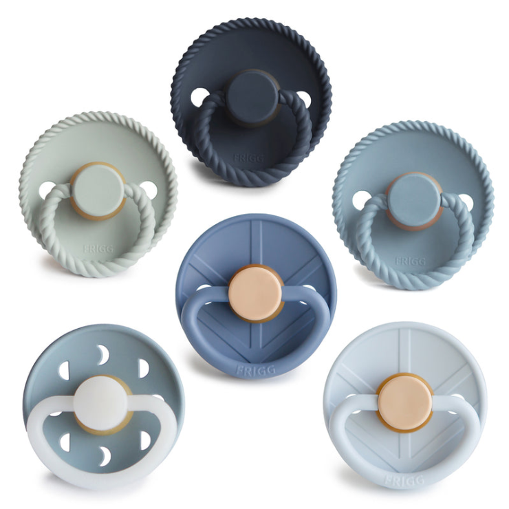 FRIGG 6-Pack Pacifiers - Latex - Endless Sea
