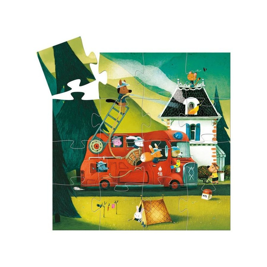 Fire Truck Puzzle 16pc