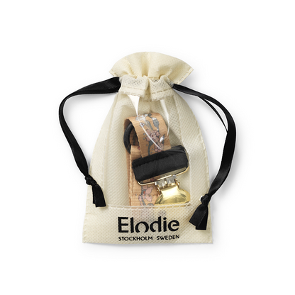 Pacifier Clip Golden Vintage Flower