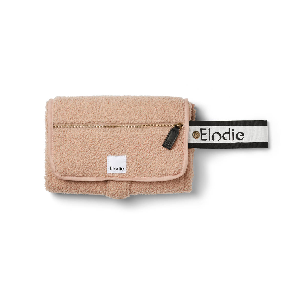Elodie Portable Changing Pad-Pink Bouclé