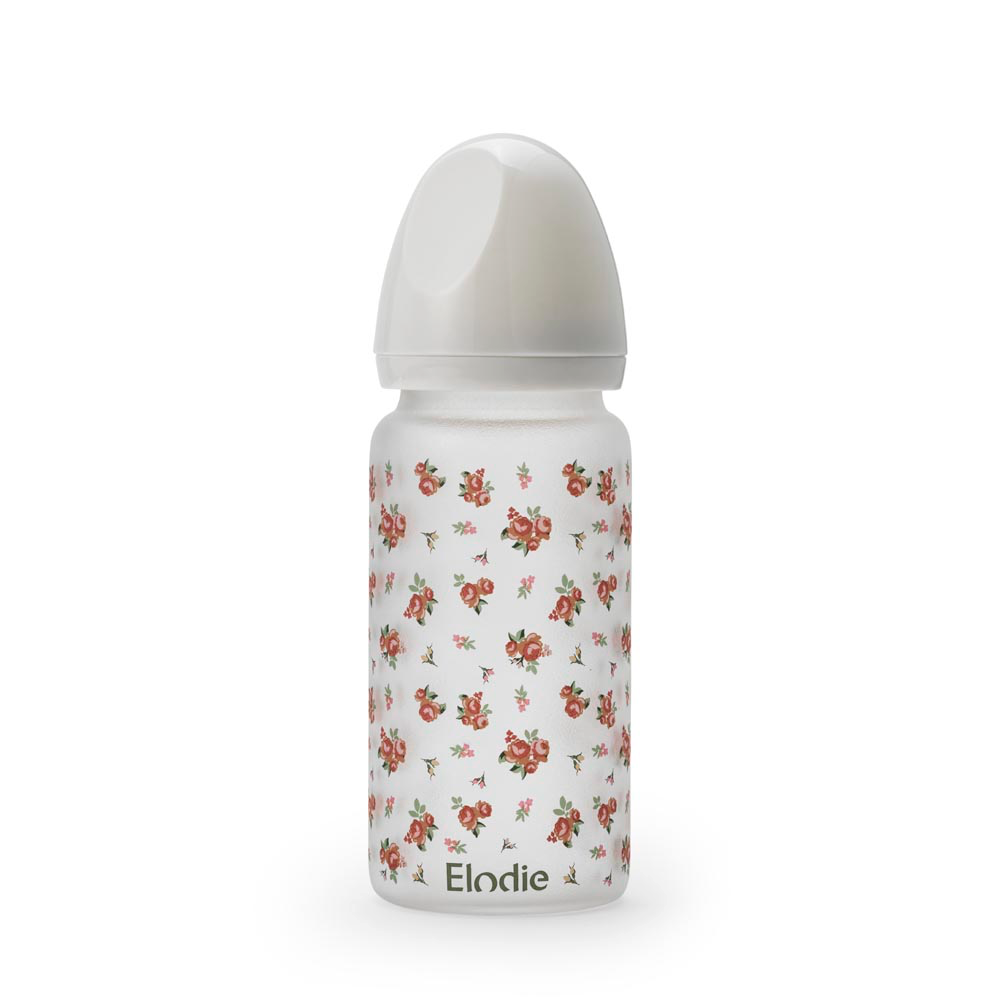 Glass Feeding Bottle - Autumn Rose