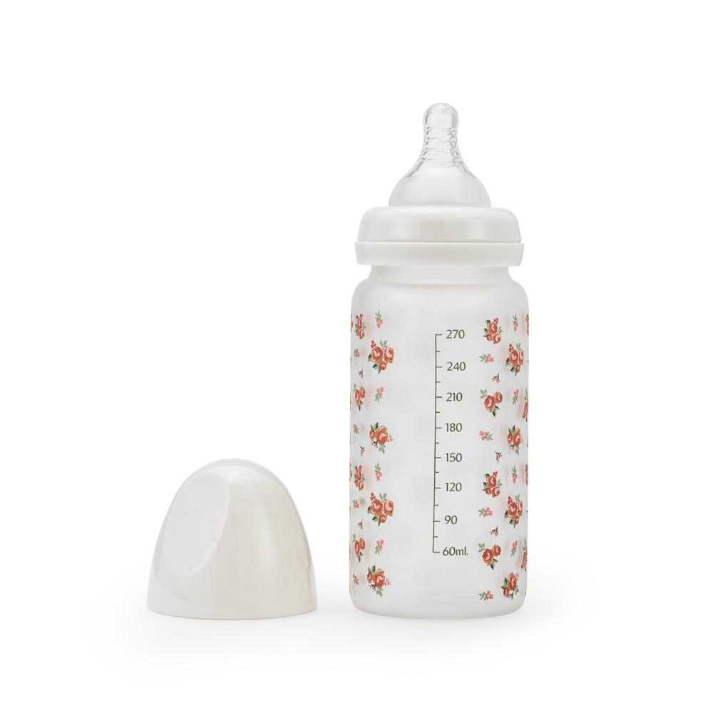 Glass Feeding Bottle - Autumn Rose