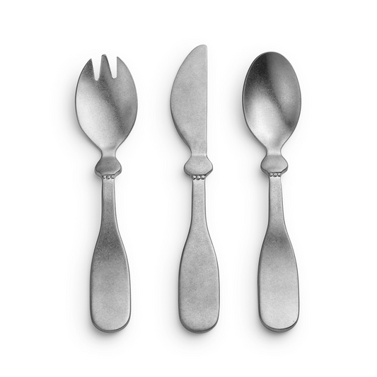 Children's Cutlery set - Antique Silver