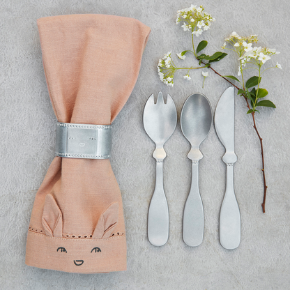 Children's Cutlery set - Antique Silver