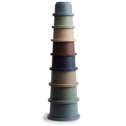 Mushie Stacking Cups- Forest