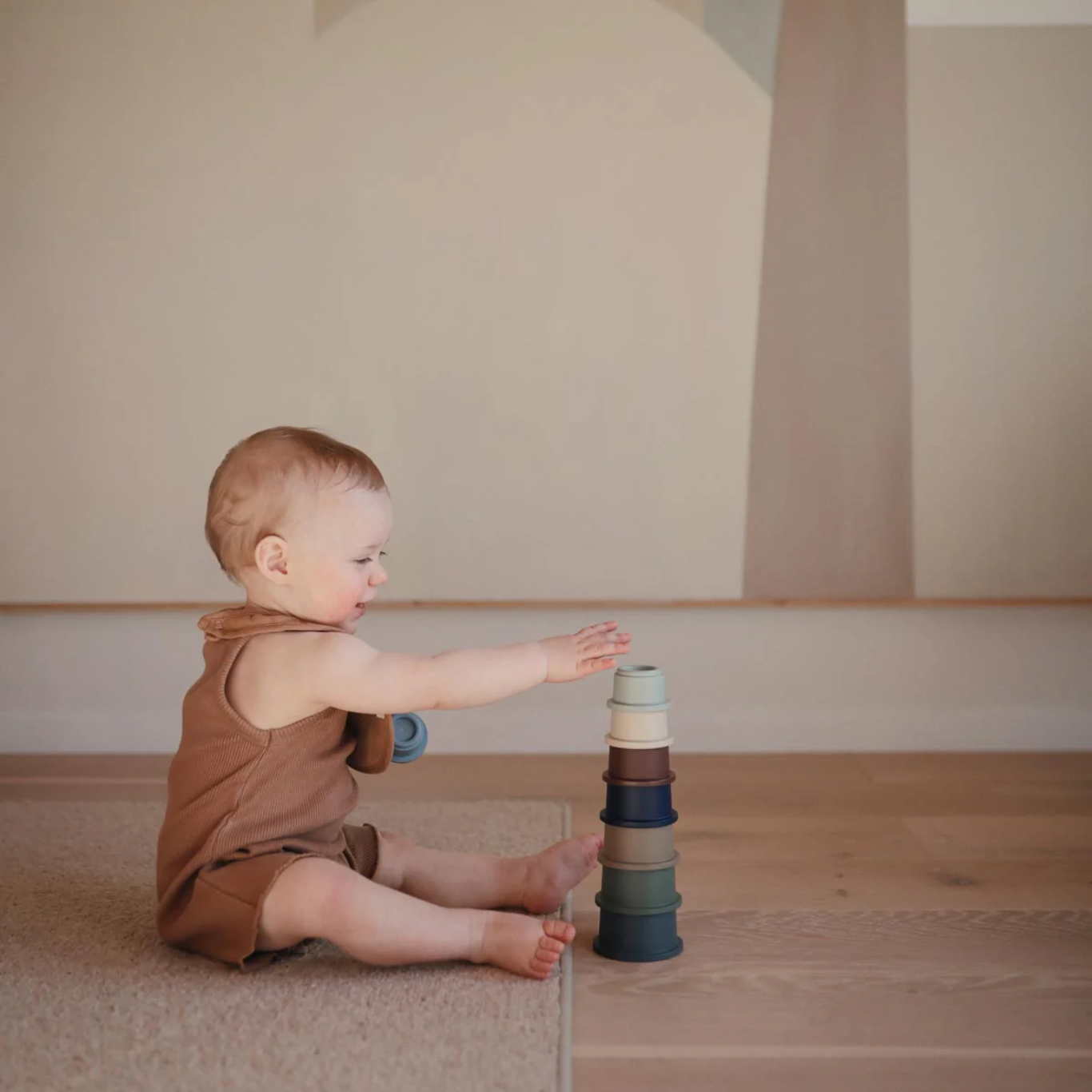 Mushie Stacking Cups- Forest