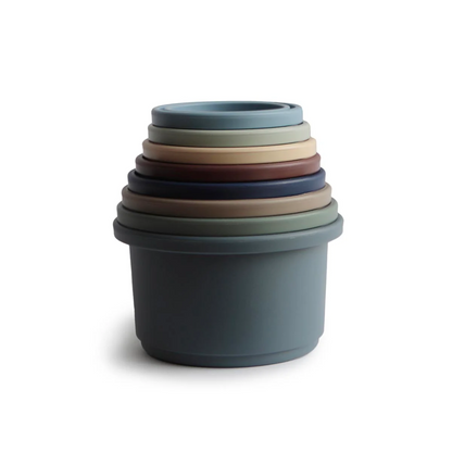 Mushie Stacking Cups- Forest