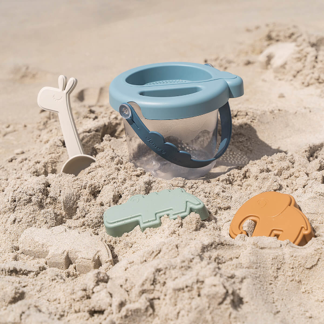 sand play set 5 pcs - deer friends - blue mix
