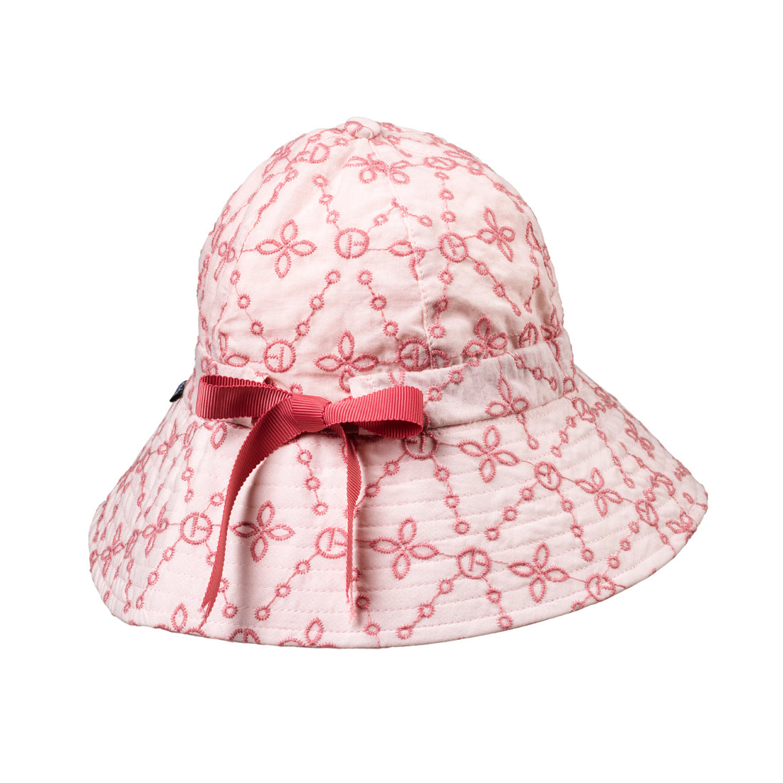 Sun Hat - Embroidery Anglaise Pink