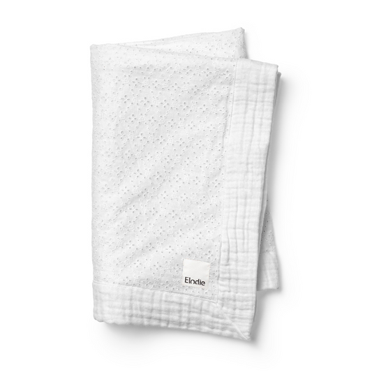 Soft Cotton Blanket - Embroidery Anglaise