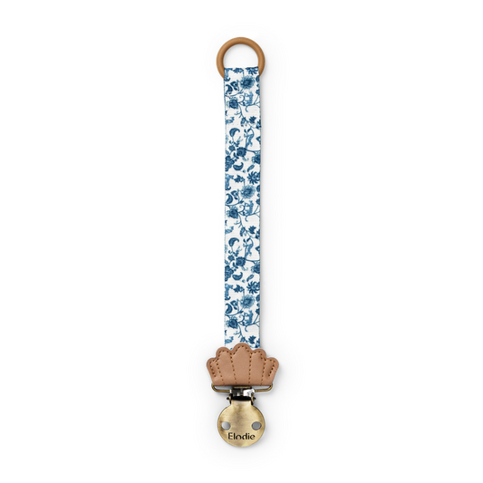Elodie Pacifier Clip - Garden Leo Toile