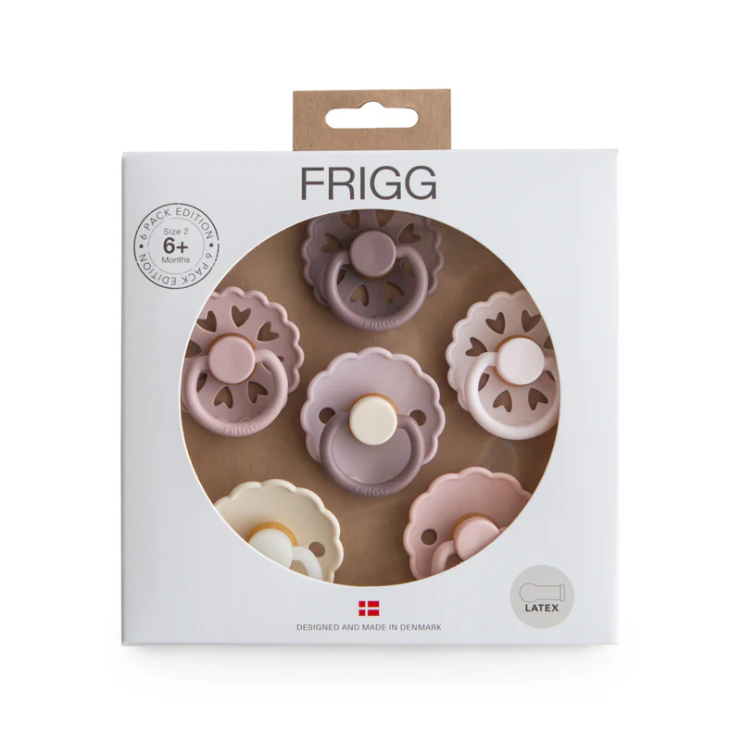FRIGG 6-Pack Pacifiers - Latex - Blooming Love