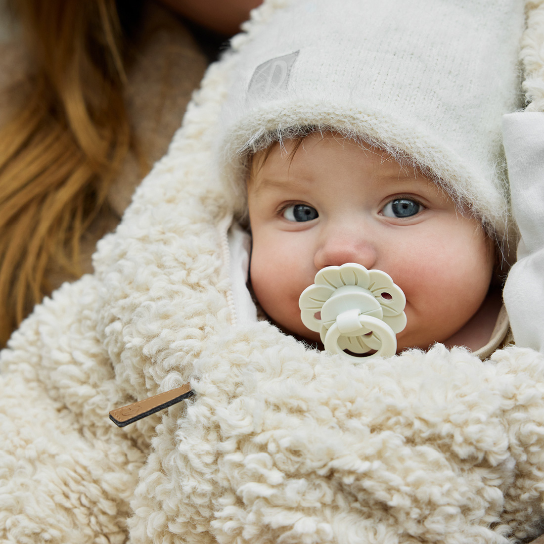 Binky Bloom Natural Rubber 0-6 months - Vanilla White