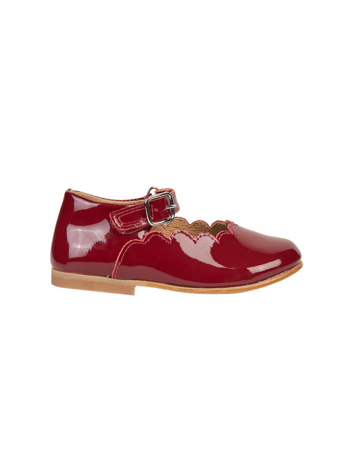 SCALLOP MARY JANE - Cherry Patent
