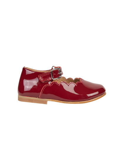 SCALLOP MARY JANE - Cherry Patent