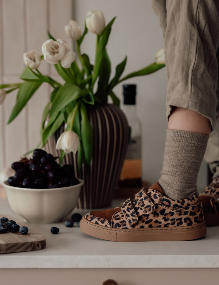 LOW SNEAKER - Block Leopard
