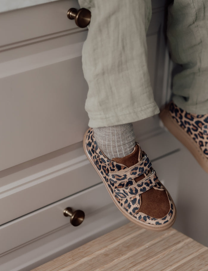LOW SNEAKER - Block Leopard