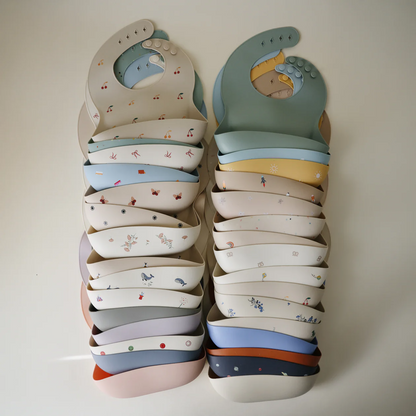 Silicone Baby Bib - Retro cars