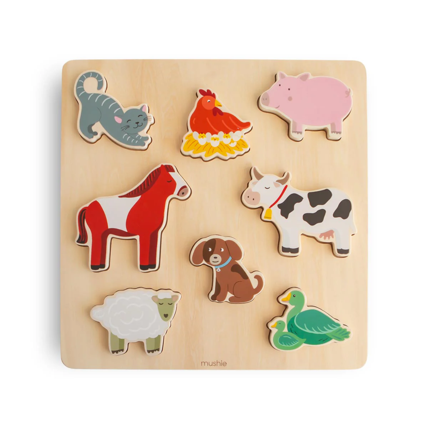 Mushie Wooden Puzzle - Farm