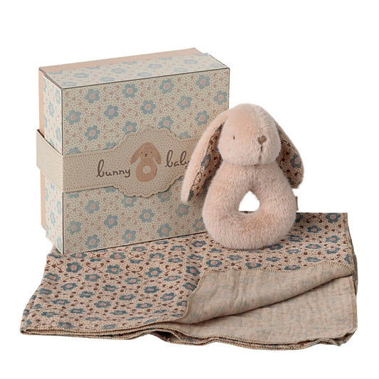 Maileg Rabbit Rattle Set - Powder