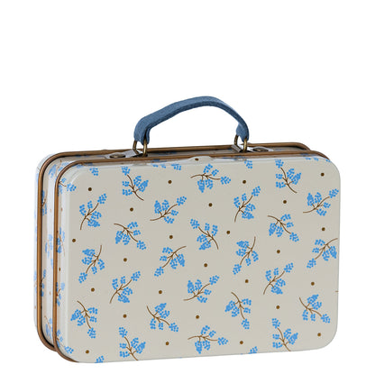 Maileg Metal Suitcase Madelaine Blue floral print small 7x11cm collectable toy storage