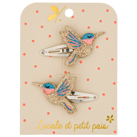 Sunny the Hummingbird Hair Clips (pair)