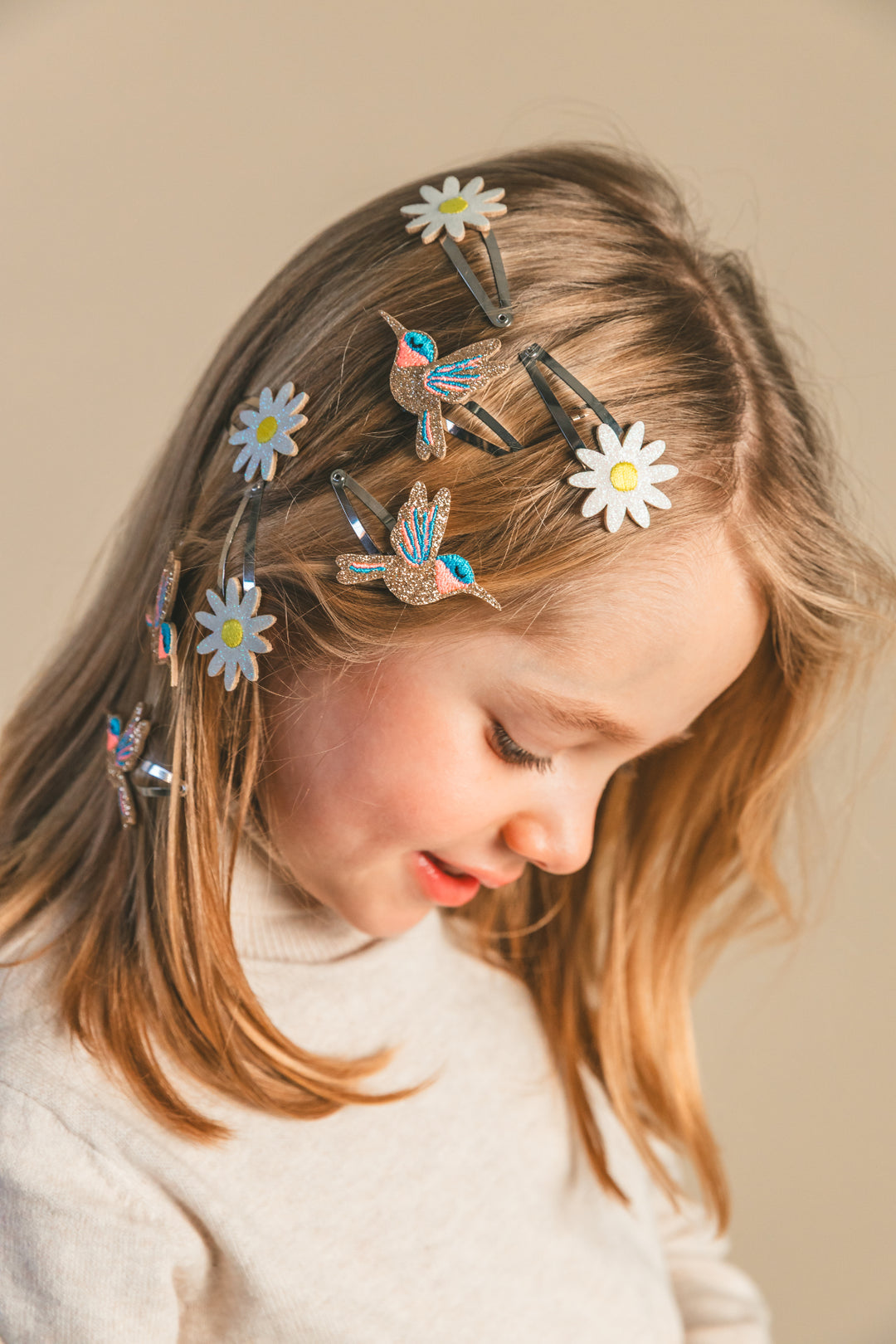 Sunny the Hummingbird Hair Clips (pair)