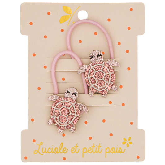 Mini elastic bands - Lulu the turtle (pair)