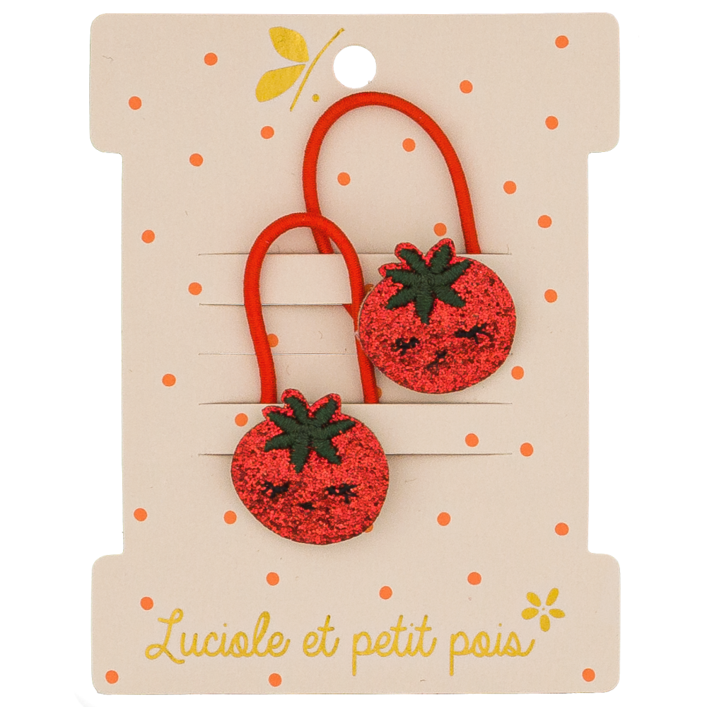 Mini elastic bands - Tomi the Tomato (pair)