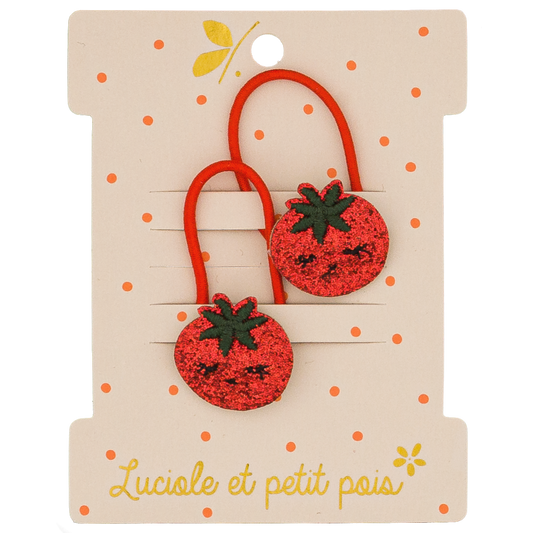 Mini elastic bands - Tomi the Tomato (pair)
