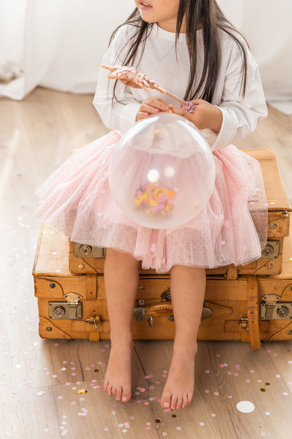 Tutu skirt - Pink with gold polka dots