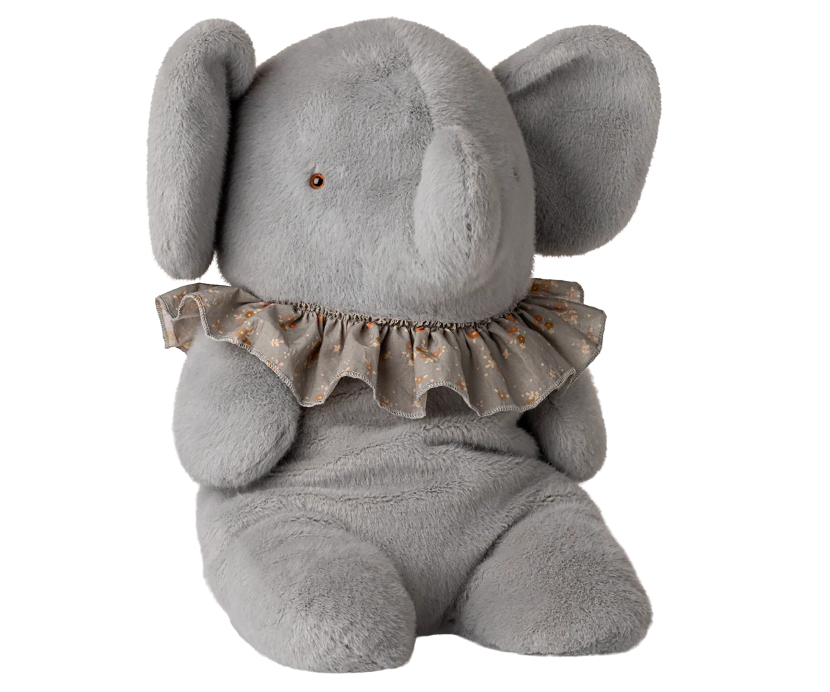 Maileg Elephant Plush Big Blue/Grey