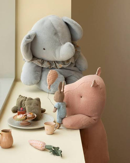 Maileg Elephant Plush Big Blue/Grey